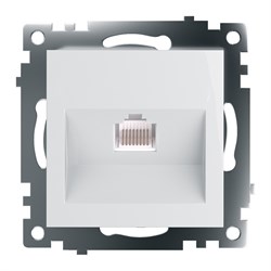Розетка компьютерная 1-местная RJ-45 (механизм), серия Катрин, GLS00-7107-01, белый 39305 - фото 85739