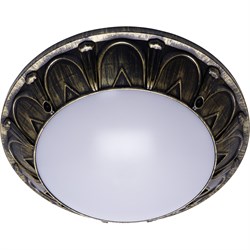 Светильник накладной IP64 , 220V,2*60Вт  2*Е27,черный- античное золото ,серии Маэстро, ФБУ 05-2*20-0 41363 - фото 85922