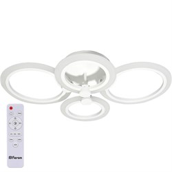 Светильник светодиодный управляемый с пультом 72W, Max. 4700Lum, 3000К-6500K, IP20, белый AL5900 Cyc 41669 - фото 85957