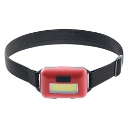 Фонарь налобный светодиодный, работающий от батареек 3*AAA, 2W, COB, IP44, пластик, TH2308 41712 - фото 86018