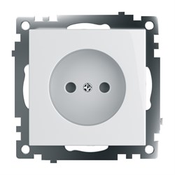 Розетка электрическая 1-местная (механизм) б/з, серия Катрин, GLS10-7109-01, белый 39303 - фото 86108
