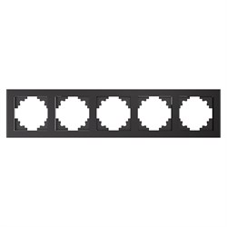 Рамка горизонтальная 5-местная, серия Катрин, GFR00-7005-06, графит 39642 - фото 86227