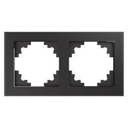 Рамка горизонтальная 2-местная, серия Катрин, GFR00-7002-06, графит 39540 - фото 86266