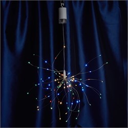 Гирлянда украшение Фейерверк 100 LED 0.3м, мульти, батарейки 4*АА,  IP20, CL595 41656 - фото 86307