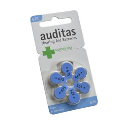 Батарейки для слуховых аппаратов 675 Auditas MF Varta-Microbattery - (блистер 6шт) 2000001125649 - фото 86359