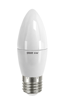 Лампа Gauss LED Elementary Candle 6W E27 4100K 1/10/50 LD33226 - фото 8725