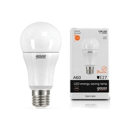 Лампа Gauss LED Elementary A60 12W E27 2700K 1/40 LD23212 - фото 8744