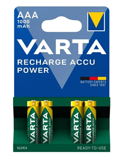 Аккумулятор VARTA Rechargeable R2U LR03/ААА PRO 1000mAh 4BL (блистер 4шт) 4008496594375 - фото 87972