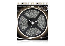 Лента LED 3528/120-SMD 9.6W  12V DC теплый белый IP66 (блистер 5м) EB311000110 - фото 8843