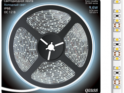 Лента LED 3528/120-SMD 9.6W  12V DC холодный белый (блистер 5м) EB312000310 - фото 8844
