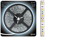 Лента LED 5050/60-SMD 14.4W  12V DC RGB (блистер 5м) EB312000414 - фото 8861