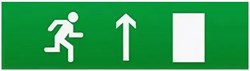 Пиктограмма "Бегущий человек стрелка вверх- дверь справа" для светильника Pelastus PL EML 1.1 230x120мм 17082022924 - фото 88666