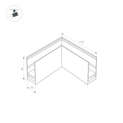 Коннектор угловой MAG-CON-2538-L90 (BK) (Arlight, IP20 Металл, 3 года) 033247 - фото 88724