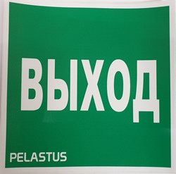Пиктограмма "ВЫХОД" для светильника Pelastus PL EML 3.0* 200х200 "ВЫХОД" для PL EML 3.0* - фото 89146