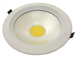 FL-LED DLA 30W 2700K D=225мм h=65мм d=205мм 30Вт 2600Лм (JS003) (встраиваемый круглый) JS003 - фото 8941