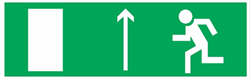 Пиктограмма "Бегущий человек стрелка вверх- дверь слева" для светильника Pelastus PL EML 1.1 230x120мм 20000001687154 - фото 90178
