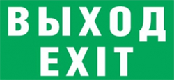 Пиктограмма "ВЫХОД EXIT" для светильника Pelastus PL EM 1.2 345х155мм 2009970588783 - фото 90442