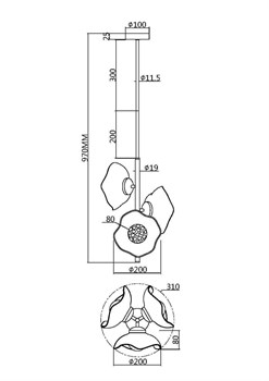 Подвесной светильник Maytoni MOD207PL-03BS MOD207PL-03BS - фото 90681