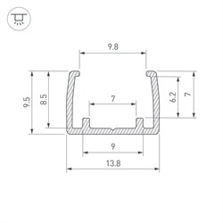 Профиль COB-GERM-8-L1000 (Arlight, Пластик) 032363 - фото 95385