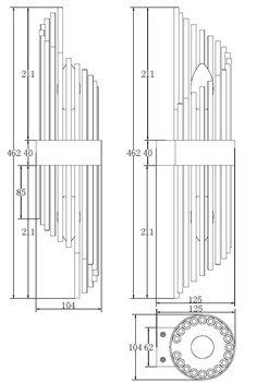 Настенный светильник (бра) Maytoni MOD174WL-02G MOD174WL-02G - фото 95394