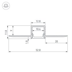 Профиль FANTOM-W12-2000 ANOD (Arlight, Алюминий) 040325 - фото 96386