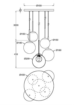 Подвесной светильник Maytoni MOD521PL-05G MOD521PL-05G - фото 96895