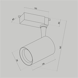 Трековый светильник Technical TR003-1-10W3K-S-B TR003-1-10W3K-S-B - фото 98102