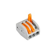 Клемма 222-413 (3 провода, 2.5-4мм) (WAGO, Пластик) 025723