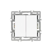 Механизм выключателя двухклавишный проходной SWT-MKP2-PL-WH (250V, 16A) (Arlight, -) 043727