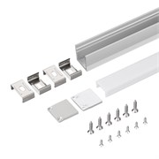 Профиль с экраном SL-SLIM20-H20-2000 ANOD+OPAL (Arlight, Алюминий) 036836