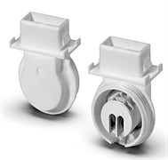 Патрон 84101 VS    G5  IP65 одинарный вставной защелки для металла белый система 153 529832.01