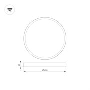 Светильник SP-BASIC-R600-48W Warm3000 (WH, 120 deg, 230V) (Arlight, IP40 Металл, 3 года) 020524(1)