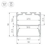 Профиль LINE-S-5050-3000 ANOD (Arlight, Алюминий) 041838