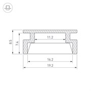 Профиль HR-3000 ANOD (Arlight, Алюминий) 044794