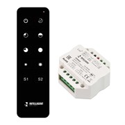 INTELLIGENT ARLIGHT Диммер SMART-SET-TRIAC-601-72-DIM-PD-IN Black (230V, 1x1.5A, ПДУ 10кн, 2.4G) (IARL, IP20 Пластик, 5 лет) 036190