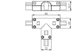 Соединитель тройной ARL-CLEAR-Mini-2x90 (16x8mm) (Arlight, Металл) 022706