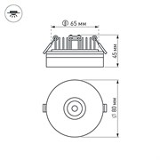 Светильник LTD-80R-Opal-Roll 2x3W White (Arlight, IP40 Пластик, 3 года) 020810