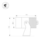 Светильник ALT-RAY-R61-12W Warm3000 (DG, 6 deg, 230V) (Arlight, IP67 Металл, 3 года) 035892