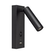 Светильник SP-BED-CHARGE-S60x125-3W Warm3000 (BK, 20 deg, 230V, USB-A, USB-C) (Arlight, IP20 Металл, 3 года) 029629(1)