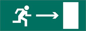 Пиктограмма "Бегущий человек стрелка направо" для светильника Pelastus PL EM 1.0 355х145мм 607003360400013746