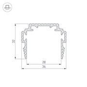 Профиль-держатель TEK-PLS-ZM-TK-2000 (Arlight, Алюминий) 035011