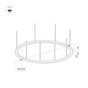 Светильник SP-LINE-HANG-ARC-O3535-D3000-250W Warm3000 (BLACK, 230V) (Arlight, Металл) 034079(1)