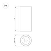Светильник SP-GABI-SURFACE-R50-9W Warm3000 (BK, 36 deg, 230V) (Arlight, IP40 Металл, 5 лет) 050718