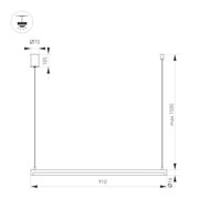 Светильник SP-UMBRA-HANG-H-L900-15W Warm3000 (GD, 120 deg, 230V) (Arlight, IP20 Металл, 3 года) 036945
