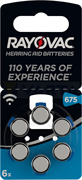 Батарейки для слуховых аппаратов RAYOVAC ACOUSTIC SPECIAL Type 675 BL6 (блистер 6шт) 5000252003182