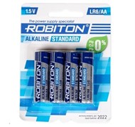 Батарейки ROBITON STANDARD LR6 АА BL4 (блистер 4 шт) 12289Б