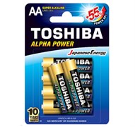Батарейки TOSHIBA ALPHA POWER LR6GCH BP-4 SS LR6 АА BL4 (блистер 4 шт) 16703Б