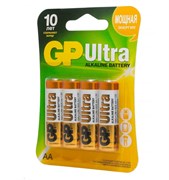Батарейки GP Ultra Alkaline GP15AU-2CR4 LR6 АА BL4 (блистер 4 шт) 12620Б