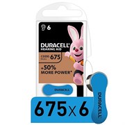 Батарейки для слуховых аппаратов Duracell ZA675-6BL (блистер 6шт) 5000394089303