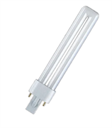 Лампа компактная люминесцентная Dulux S 9W/830 3000K G23 тепло-белая Osram 4099854123528